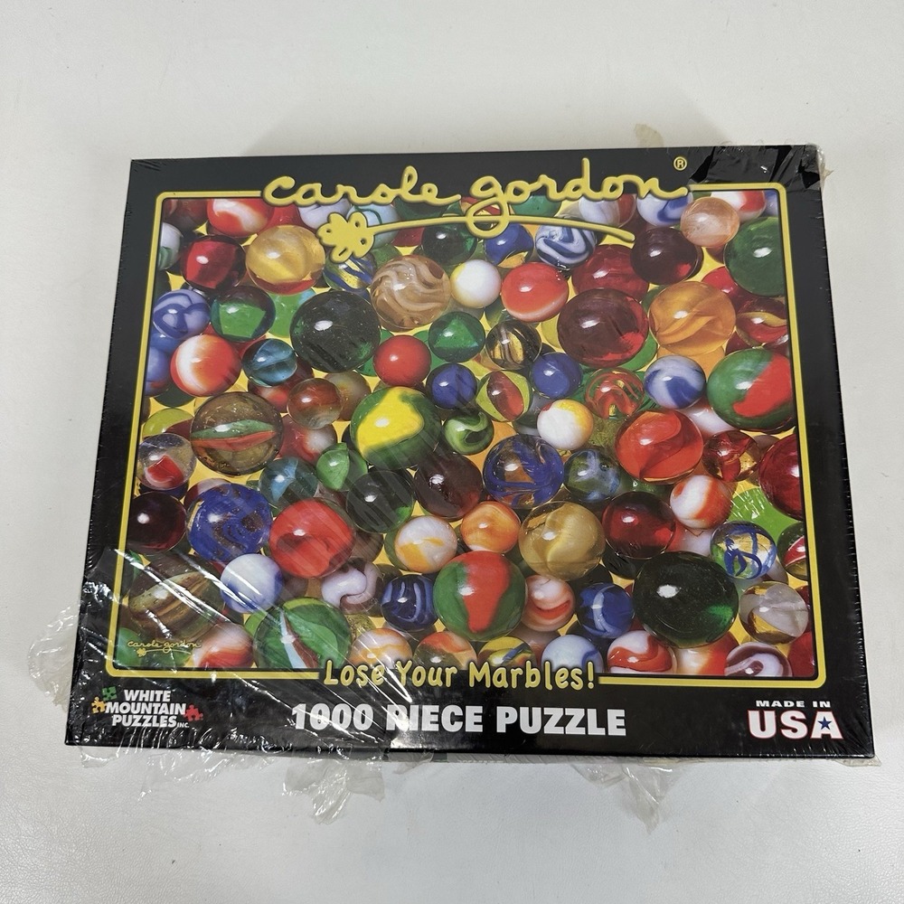 White Mountain Lose‎ Your Marbles 1000 Piece Puzzle Carole Gordon 24"x30" New